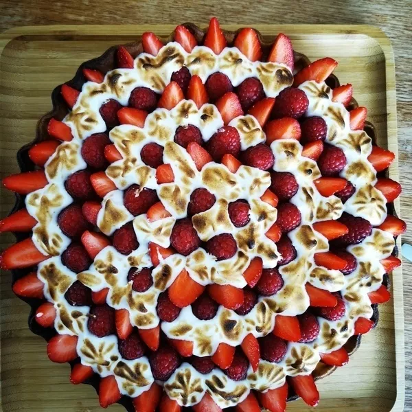 Tarte Fraise Framboise meringué Guy Demarle