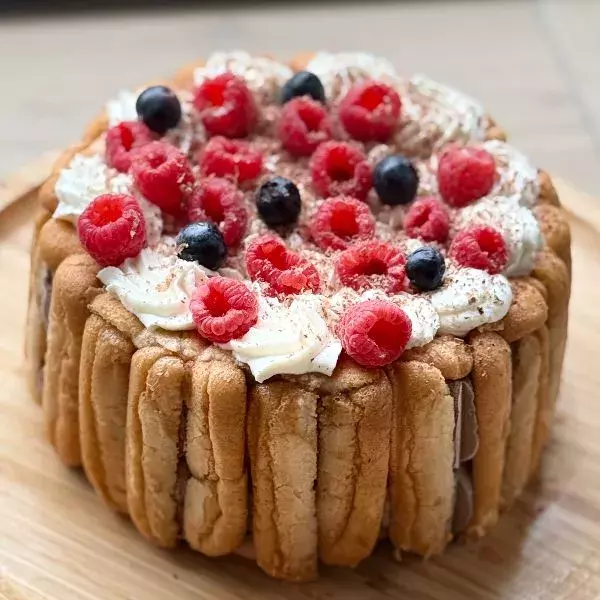 Charlotte au chocolat et aux framboises