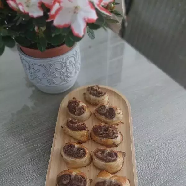 Feuilletés palmier au nutella