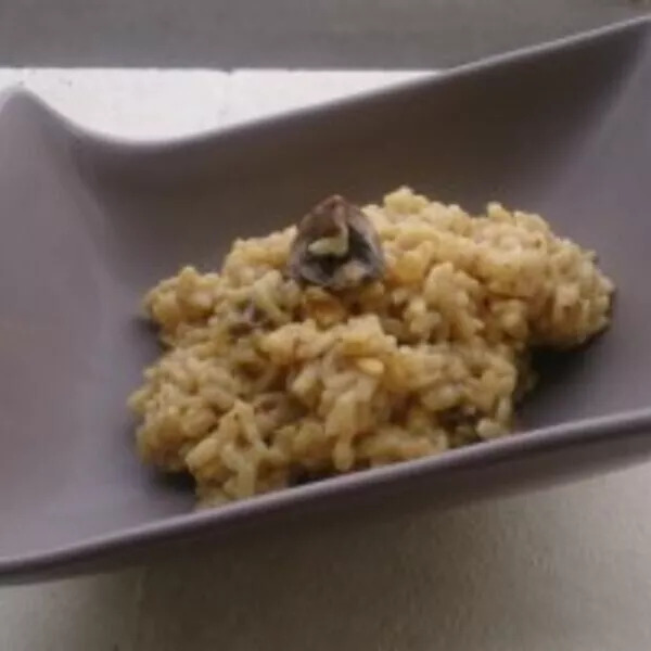 Risotto de riz brun aux champignons