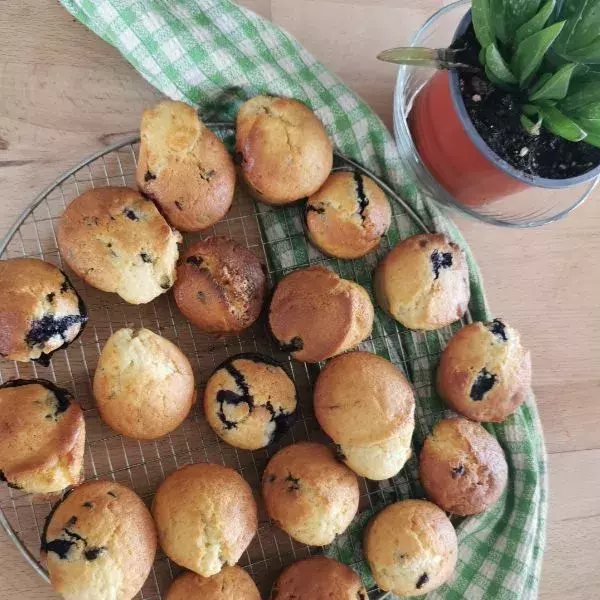 Muffins gourmands aux myrtilles