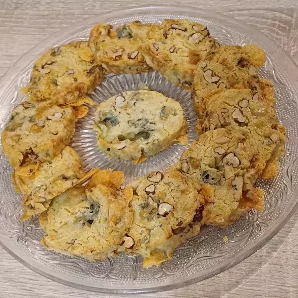 Cookies noix et fourme d'Ambert 