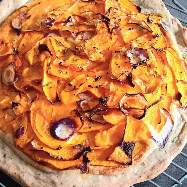 Tarte légère potimarron et chèvre frais