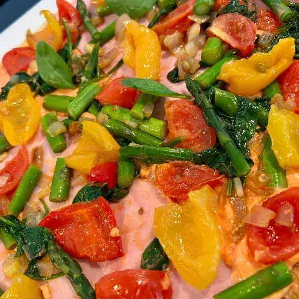 Omelette soufflée aux légumes et restes de frigo - Chez Nanou