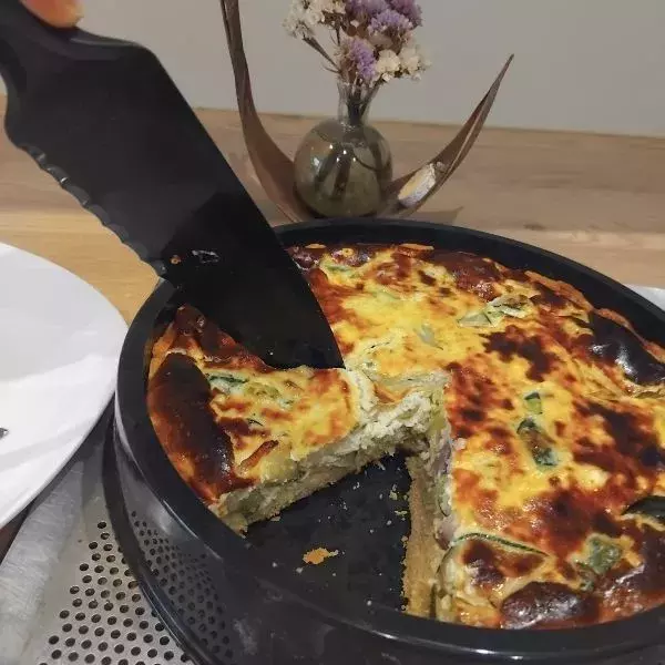 Quiche fondante au boursin et courgettes