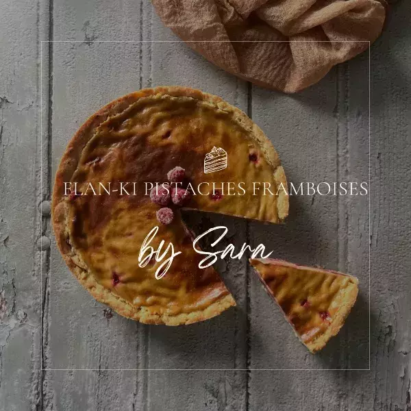 Flan-ki pistache framboises 