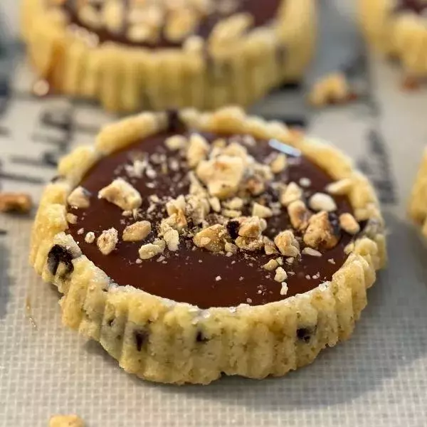 Tartelettes cookies au caramel 