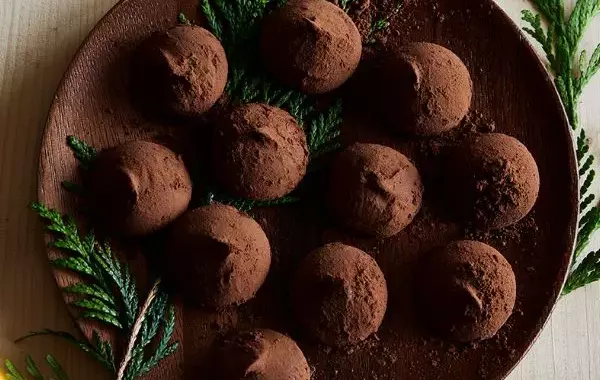 Truffes au chocolat et à la vanille 