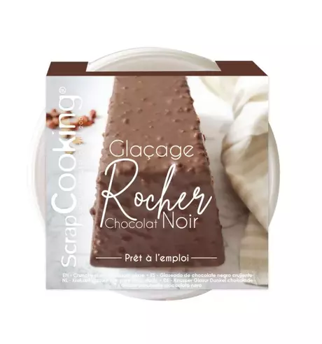 Glaçage rocher chocolat noir, noisettes et amandes 400g