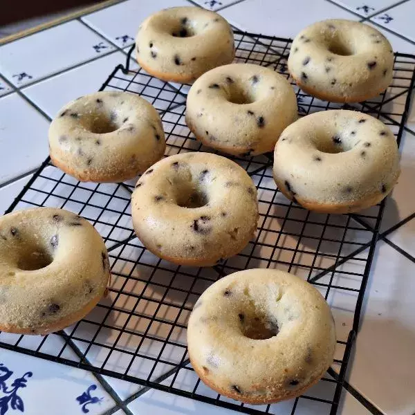 Donuts de yaourt et lait ribot aux pépites de chocolat 🍫 