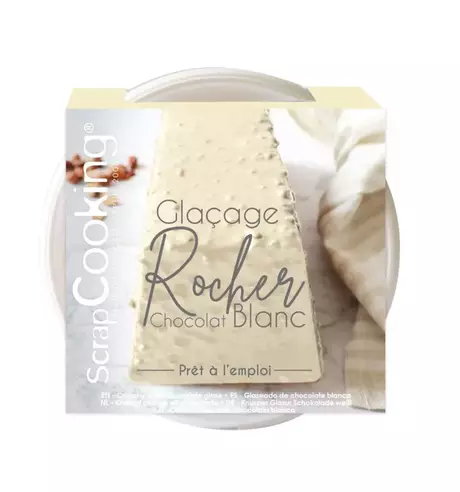 Glaçage rocher chocolat blanc, noisettes et amandes 400g