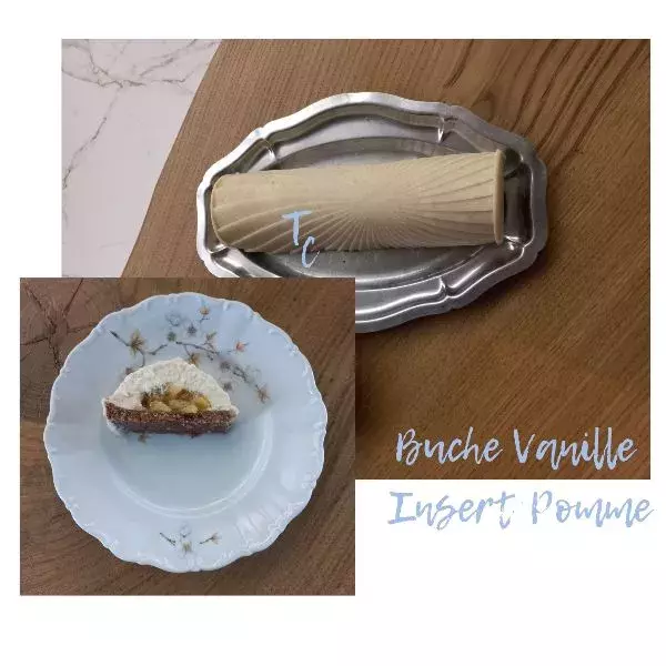 Buche vanille -pommes version végane