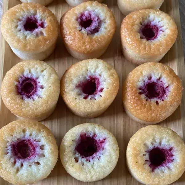 Financiers aux framboises